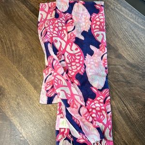 EUC Lilly Pulitzer fish print murfee scarf